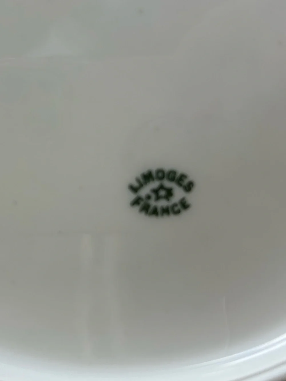 Limoges Green-Stamped Porcelain Mark